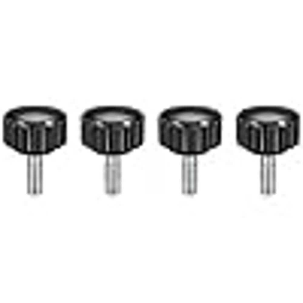 uxcell M4 x 10mm Knurled Clamping Knobs - 4 Pcs